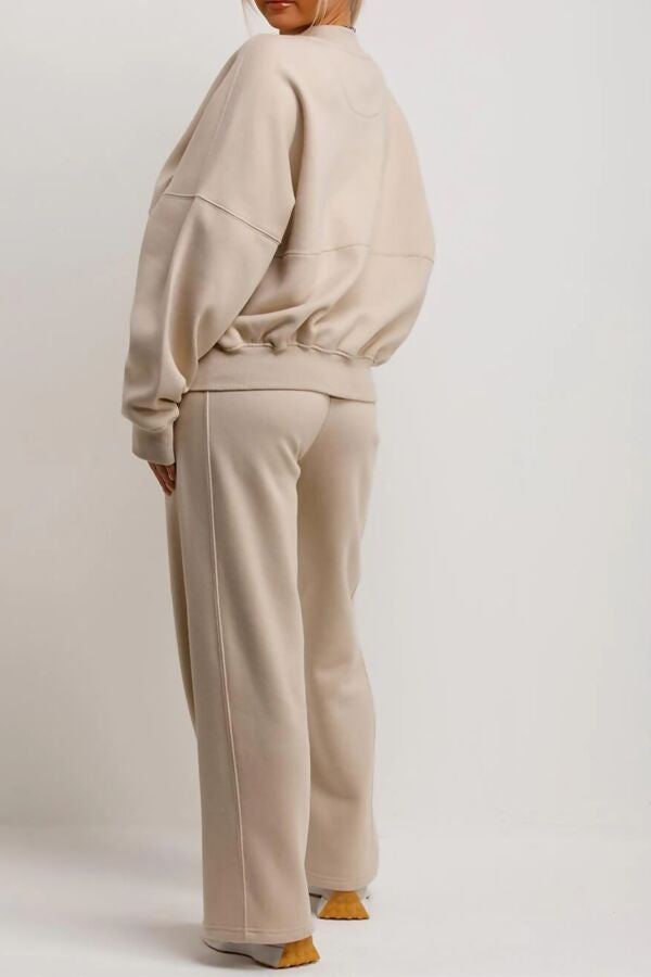 Bomber jacket with straight leg jogger